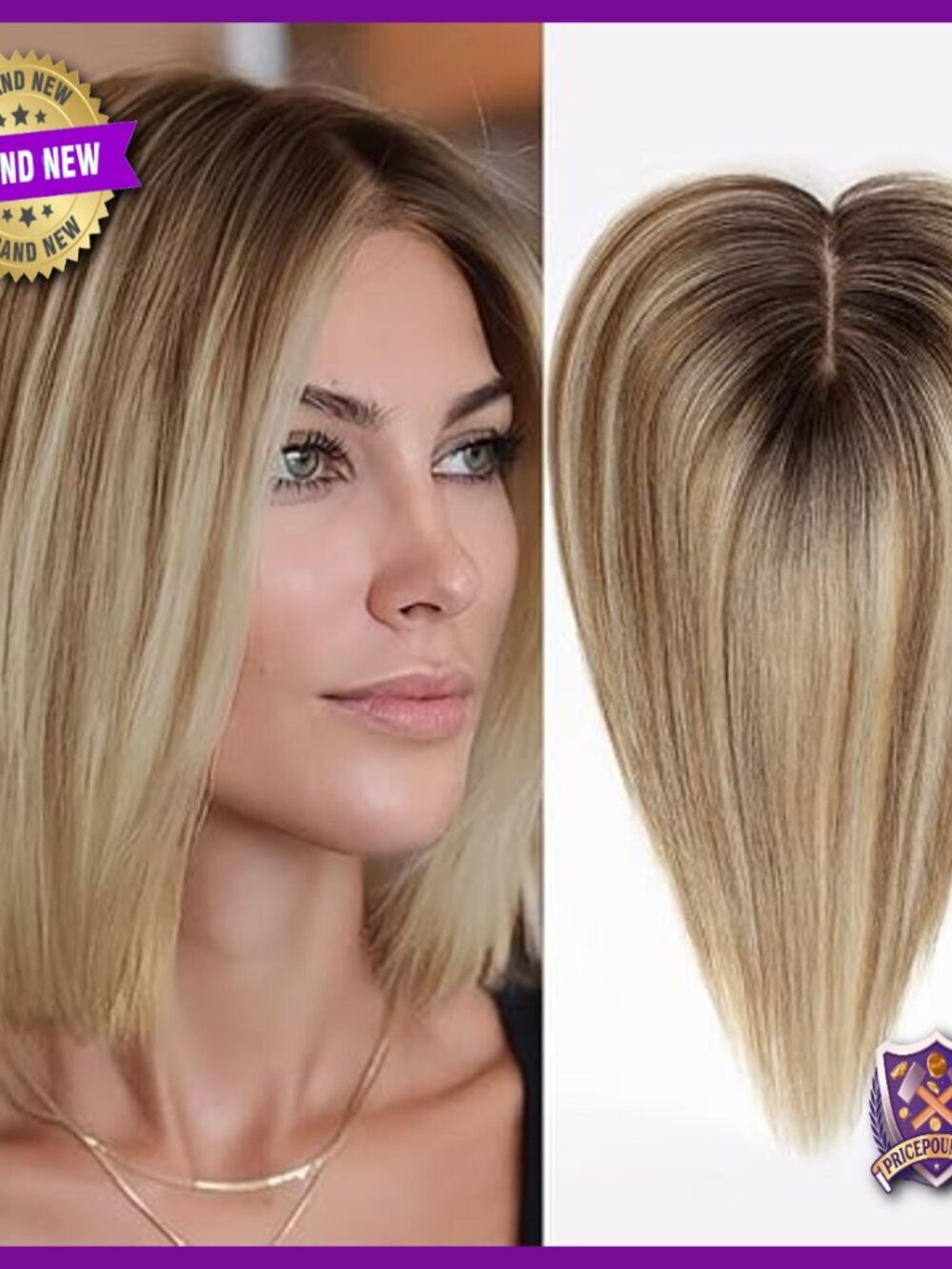 Real Human Hair Topper 14 Inch No Bangs 5x5.5 Base for Thinning Hair